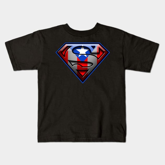 Puerto Rico is Super! Kids T-Shirt by ROBZILLA